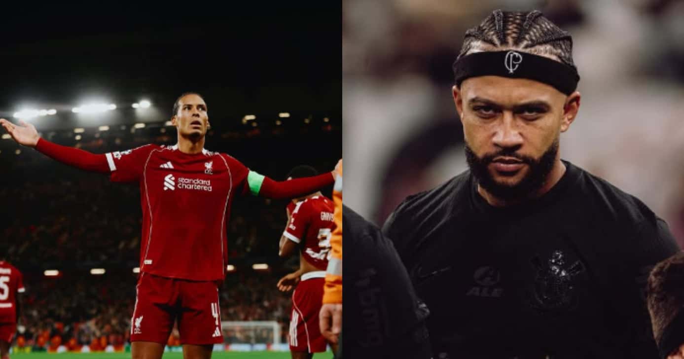 Van Dijk conversa com Depay sobre o Corinthians (Foto: Instagram)
