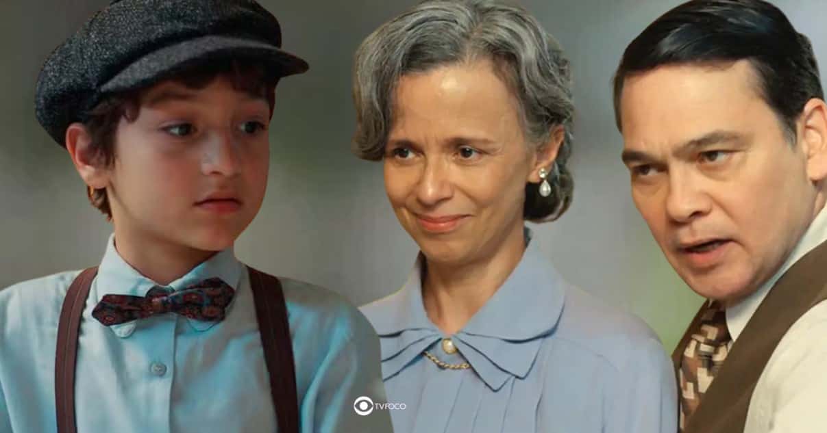 Samir (Davi Malizia), Marilda (Dani Barros) e Aderbal (Cláudio Gabriel) em Êta Mundo Melhor!