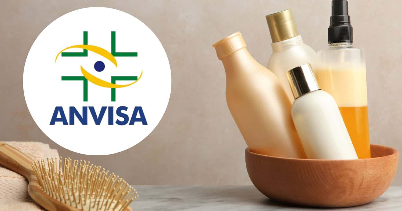 Anvisa e ilustração de shampoo (Fotos: Reproduções / Canva / Internet)