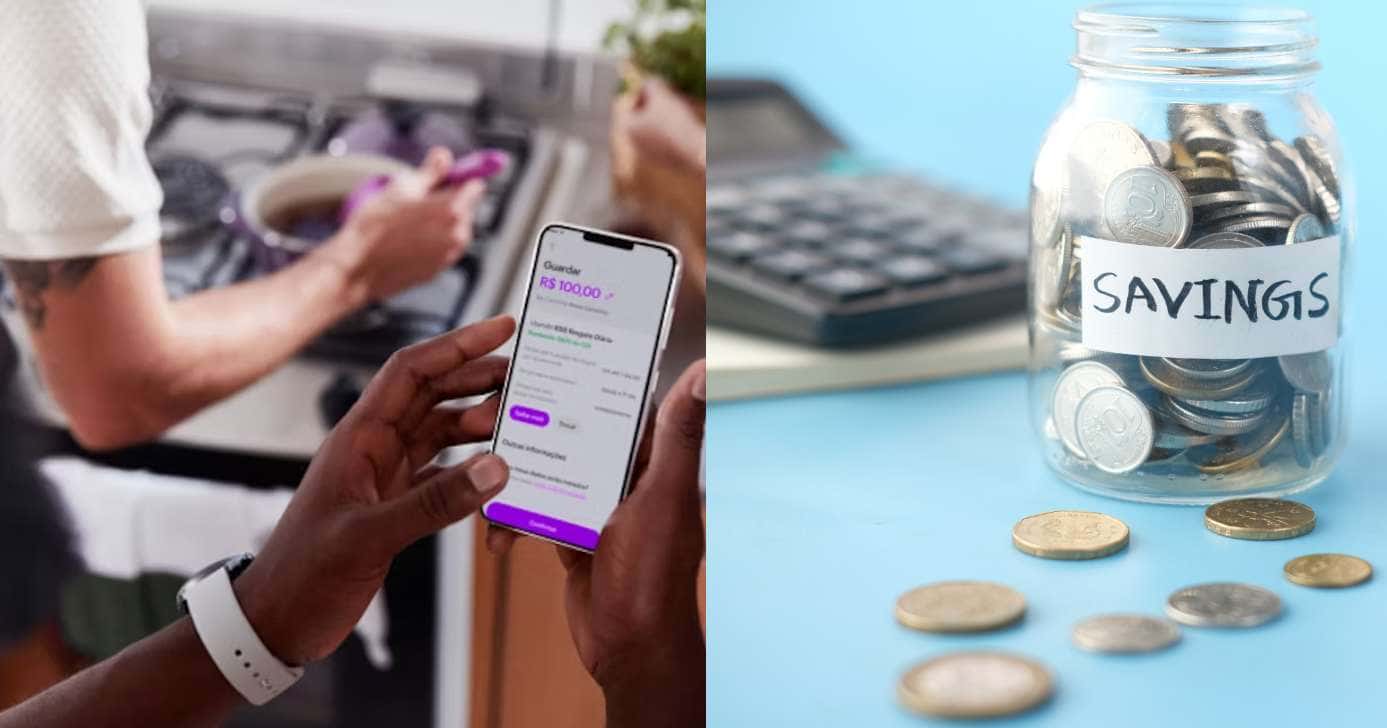 Aplicativo Nubank e ilustração investimento (Fotos: Divulgação / site oficial / Canva)