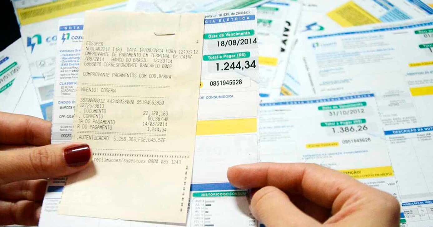 Comprovantes de contas (Foto: Reprodução)