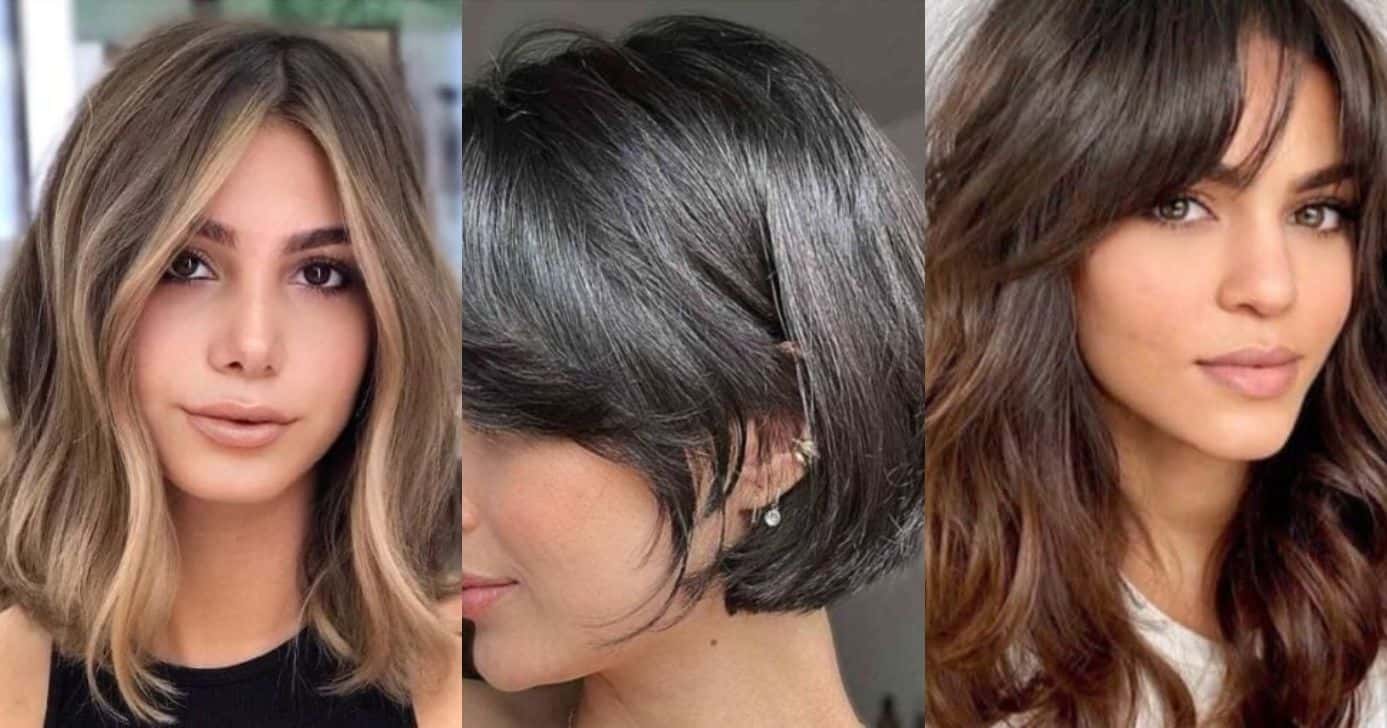 5 cortes de cabelo deixam seu rosto mais harmonioso e jovem - Foto: Montagem