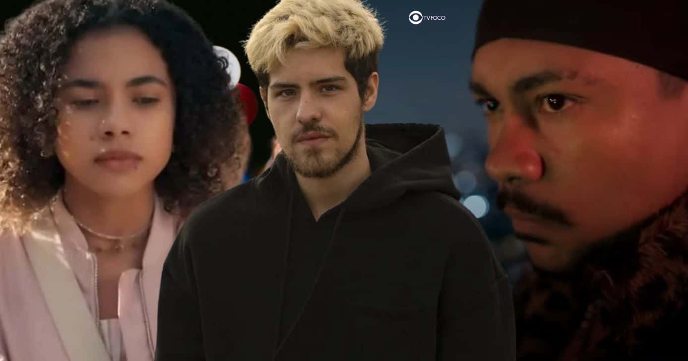 Joélly, Raul e Bagdá em Três Graças (Foto: Reprodução / Globo / Montagem TV Foco)