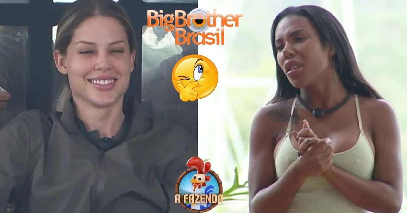 Saory Cardoso e Carol Lekker bateram boca em A Fazenda 17 (Foto: Reprodução / Record Plus / Globo / Montagem TV Foco)