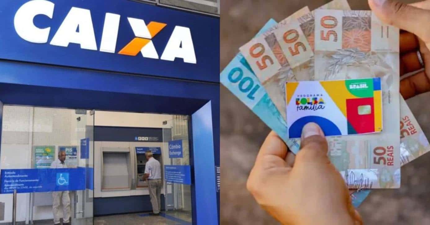 Bolsa Família e Caixa (Foto: Montagem/ TV Foco)