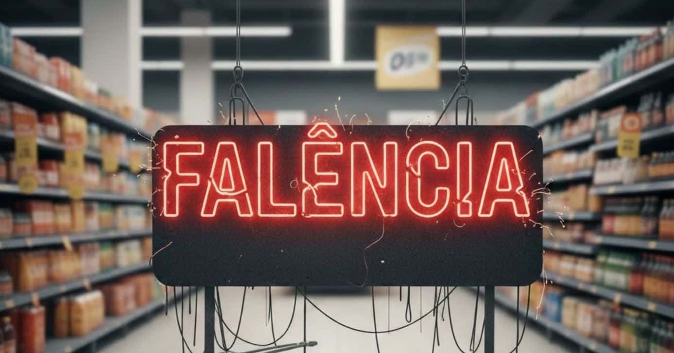 Ilustração falência de supermercado (Foto: Montagem TV Foco / GMN)