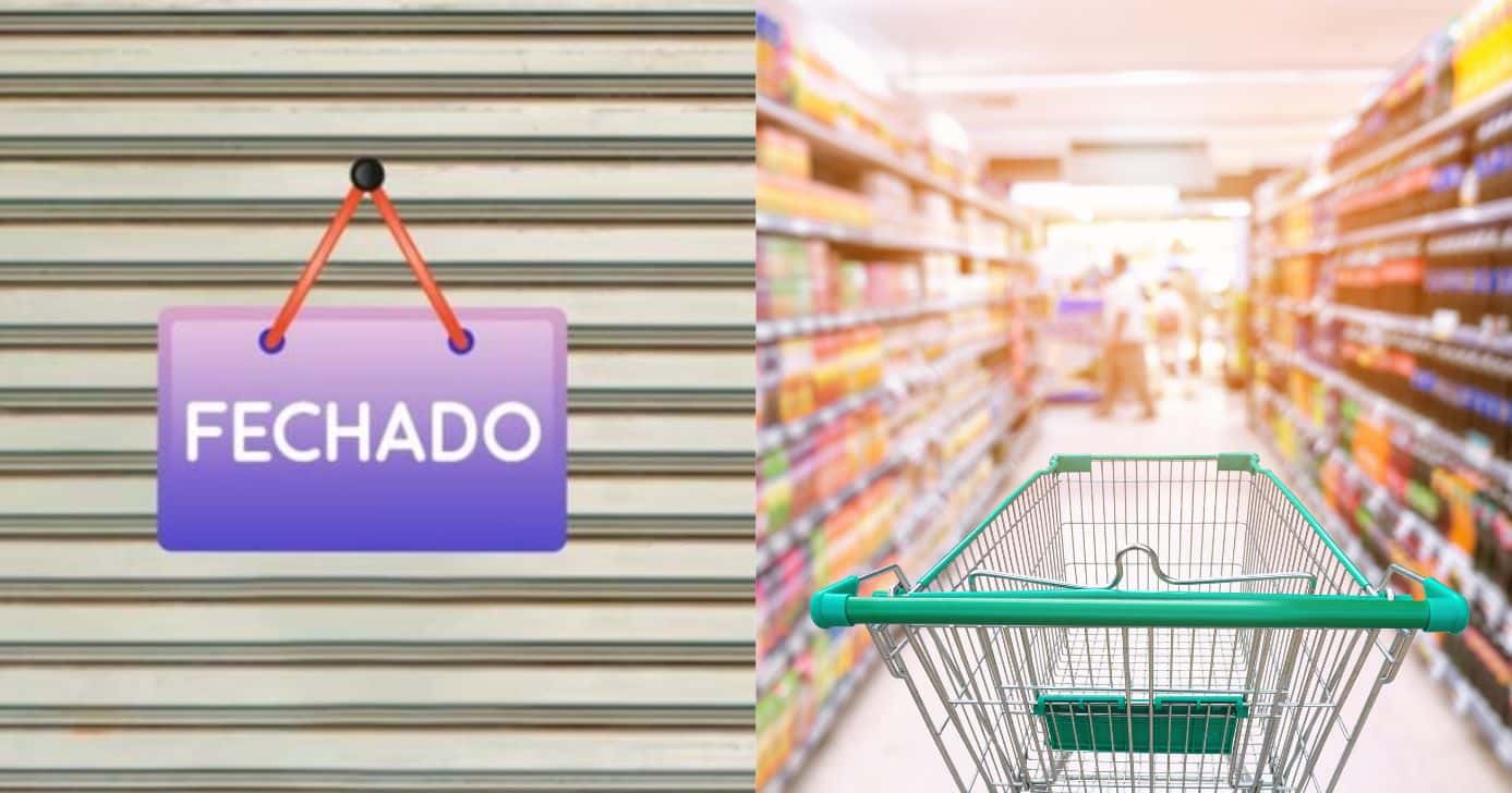Ilustração mercado fechado (Fotos: Canva)