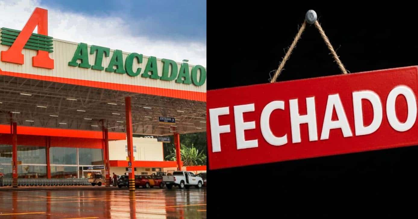 Atacadão e mais supermercados deverão fechar em estado (Foto: Montagem/TV Foco)