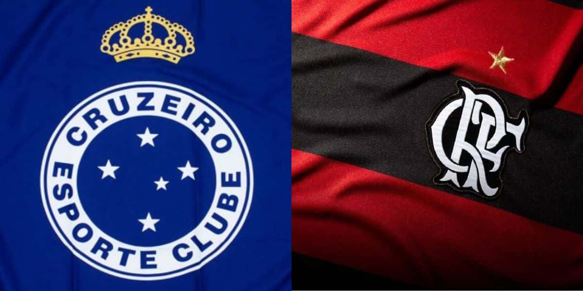 Logo Cruzeiro / Logo Flamengo - Foto: Montagem