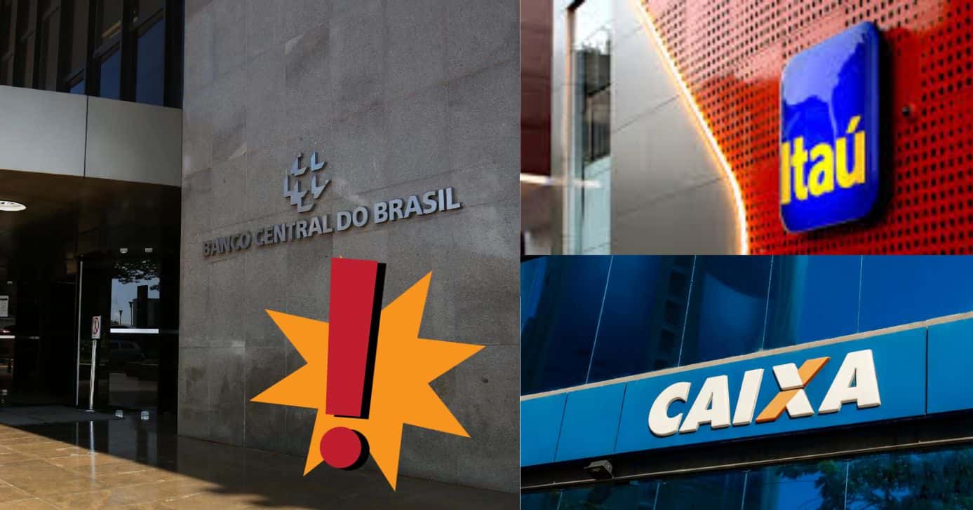Banco Central emite 4 alertas para quem tem conta poupança no Itaú, Caixa e outros bancos (Foto Reprodução/Montagem/TV Foco/Canva/Paola)
