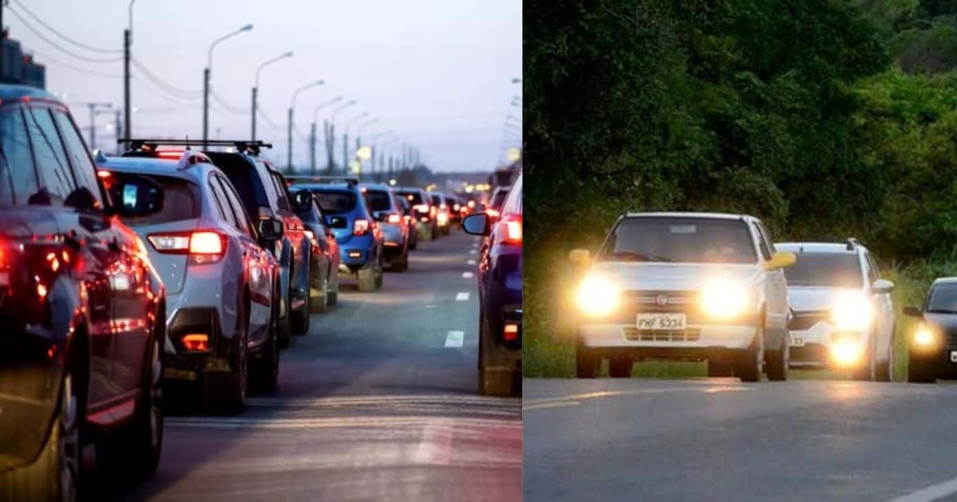 Lei do farol livra motoristas de multa (Foto Reprodução/Montagem/TV Foco/Canva/Paola)