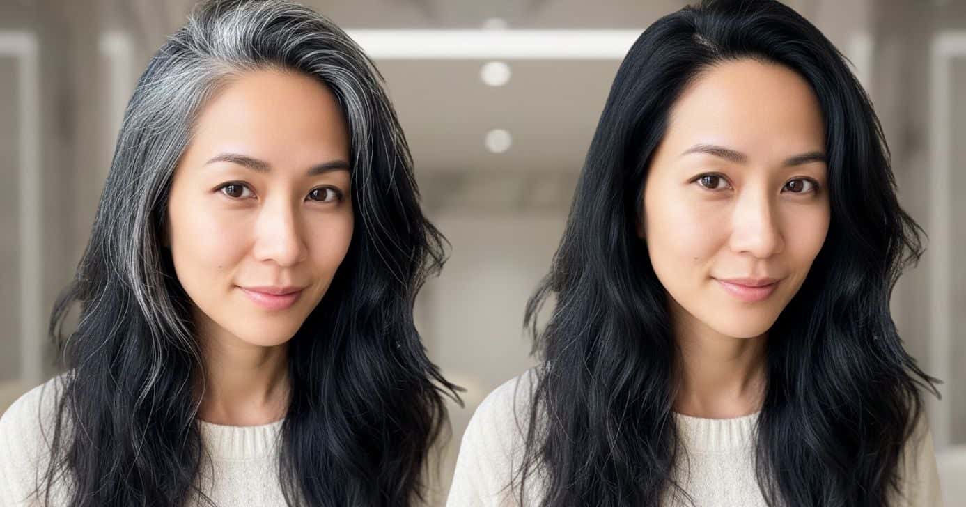 Antes e depois do cabelo branco (Foto: Montagem TV Foco / GMN)