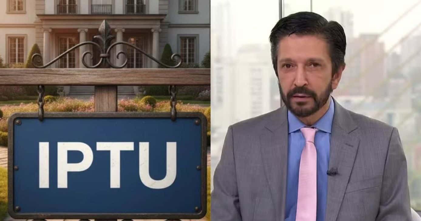 Ilustração IPTU e Ricardo Nunes (Fotos: Reproduções / GMN / Globo)