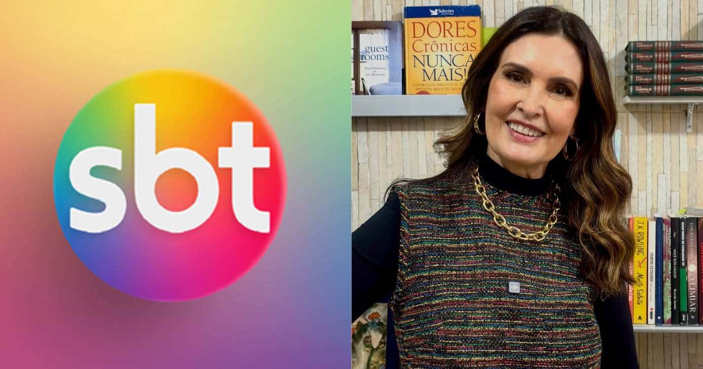 Logo do SBT e Fátima Bernardes (Fotos: Reproduções / Internet / Instagram)