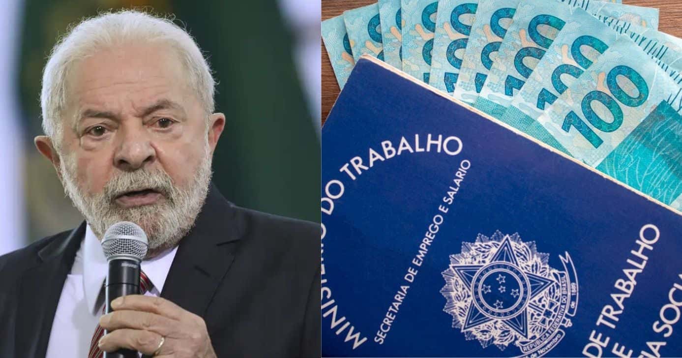 Salário mínimo e Lula (Foto Reprodução/Montagem/TV Foco/Marcelo Camargo/Agência Brasil)