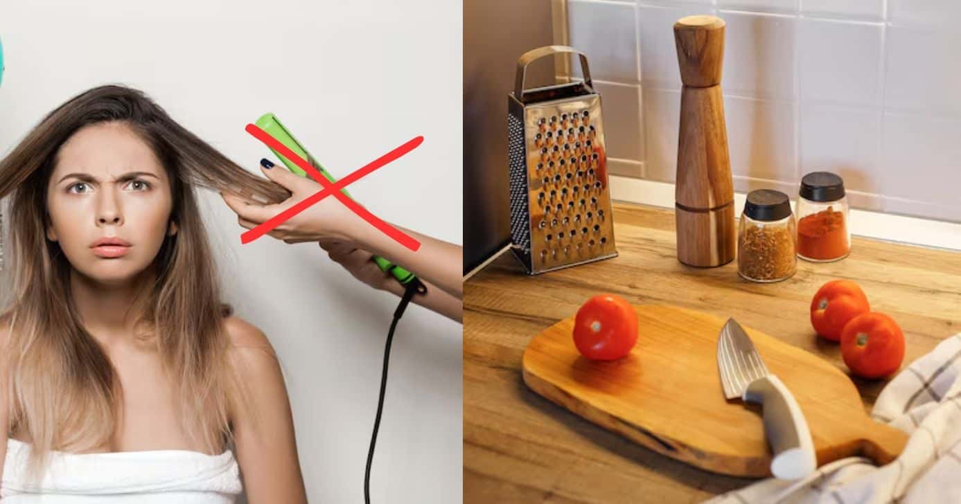 Aposente a chapinha: Único ingrediente popular da cozinha alisa o cabelo sem danificar os fios (Foto Reprodução/Montagem/TV Foco/Canva/Paola)