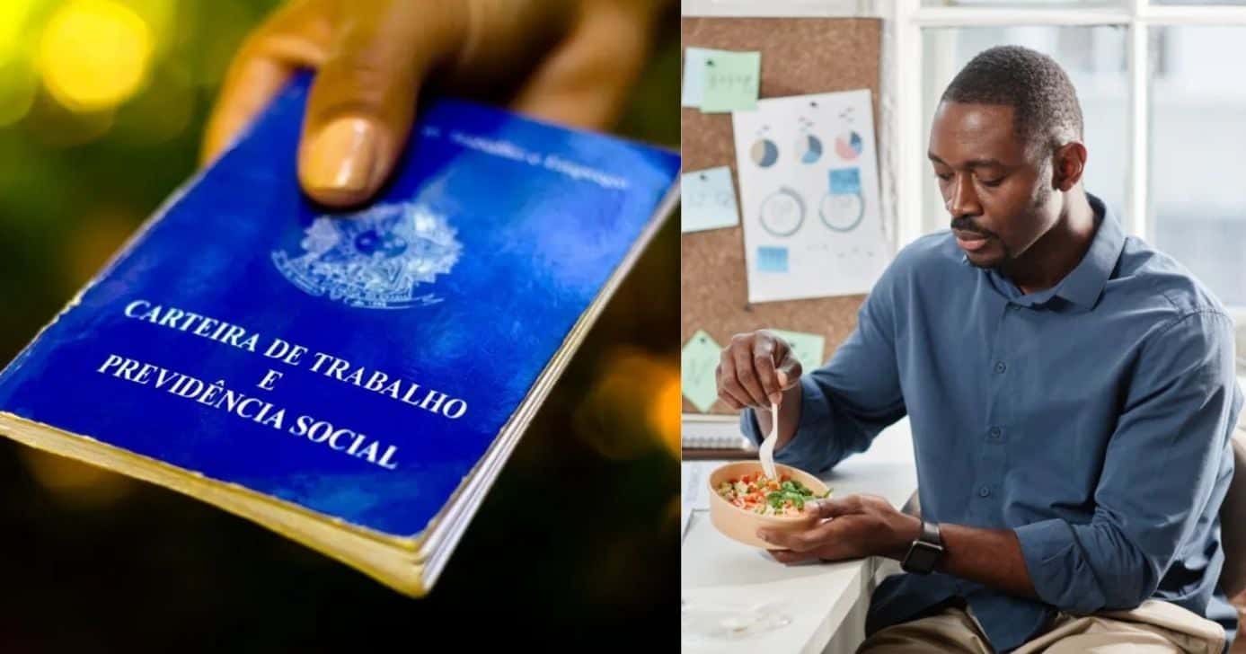 Fim do almoço de só 1h: Lei trabalhista informa CLTs com direito a 30 minutos extras em 2026 (Foto Reprodução/Montagem/TV Foco/Canva/Paola)