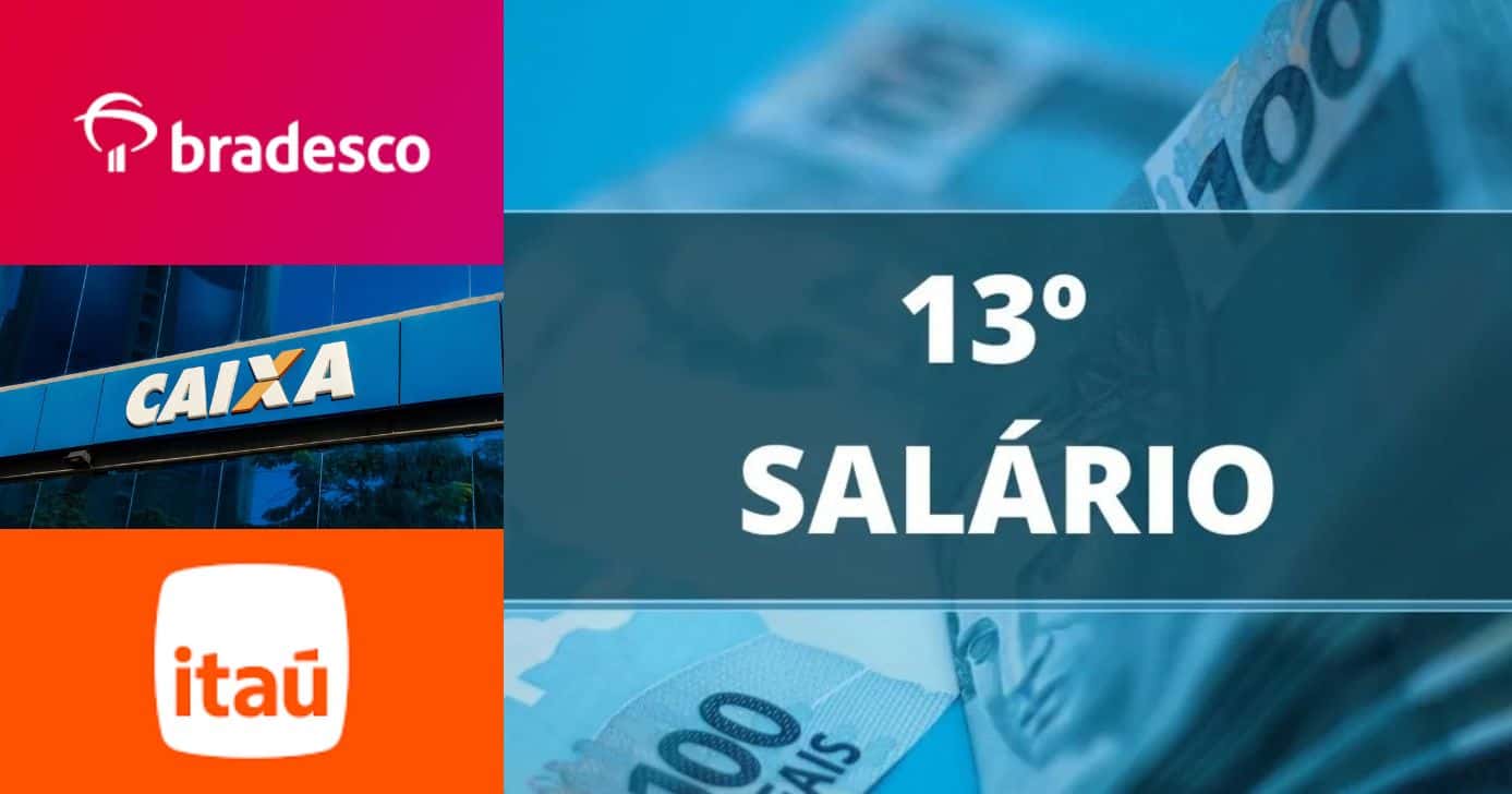 13º salário antecipado por bancos em 2026 - Foto: Montagem