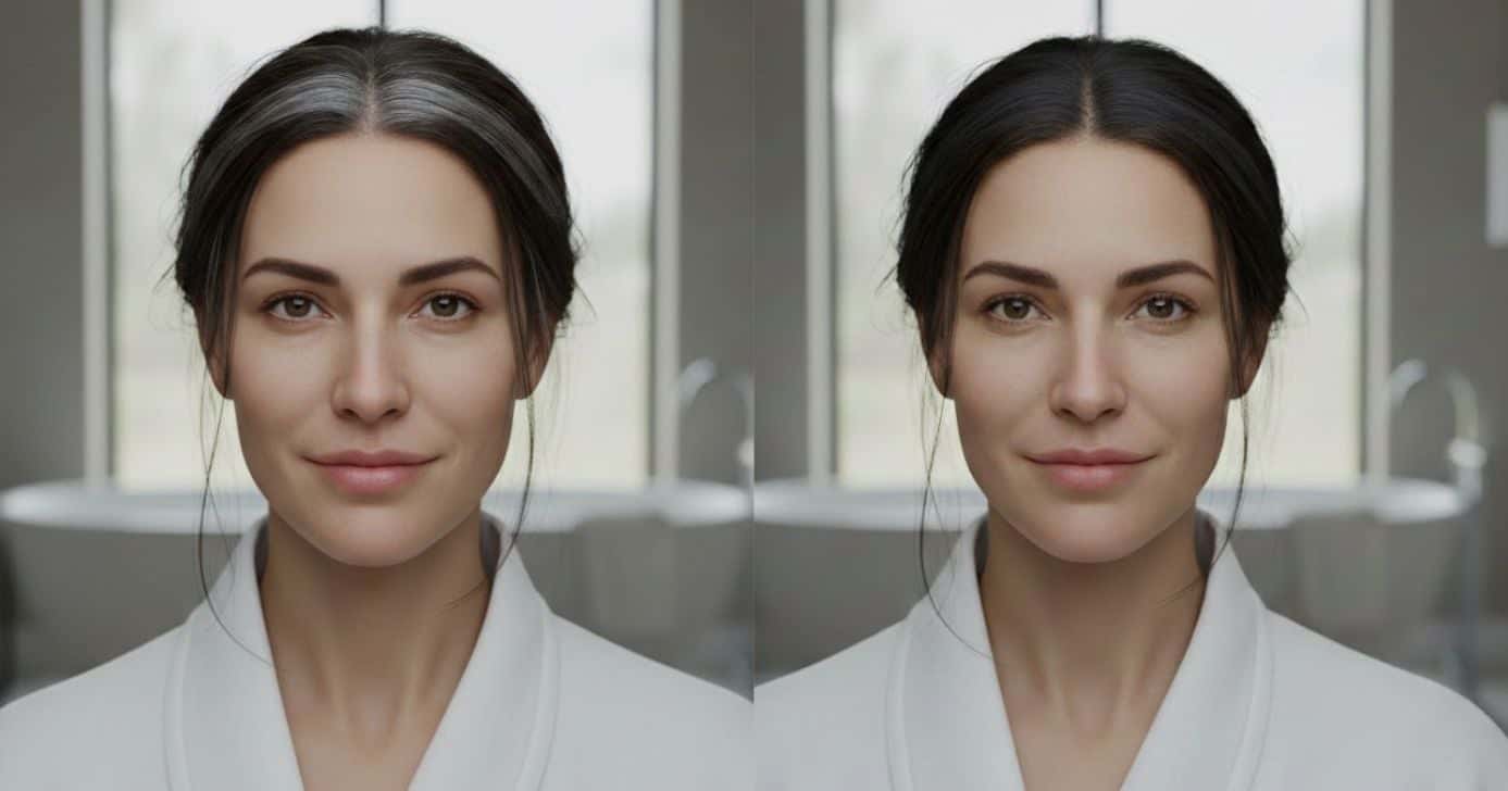 Antes e depois de cabelo branco (Foto: Montagem TV Foco / GMN)