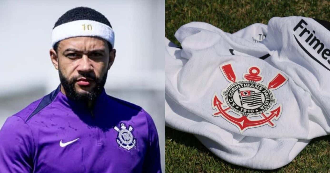 Memphis Depay no Corinthians - Montagem/TV FOCO