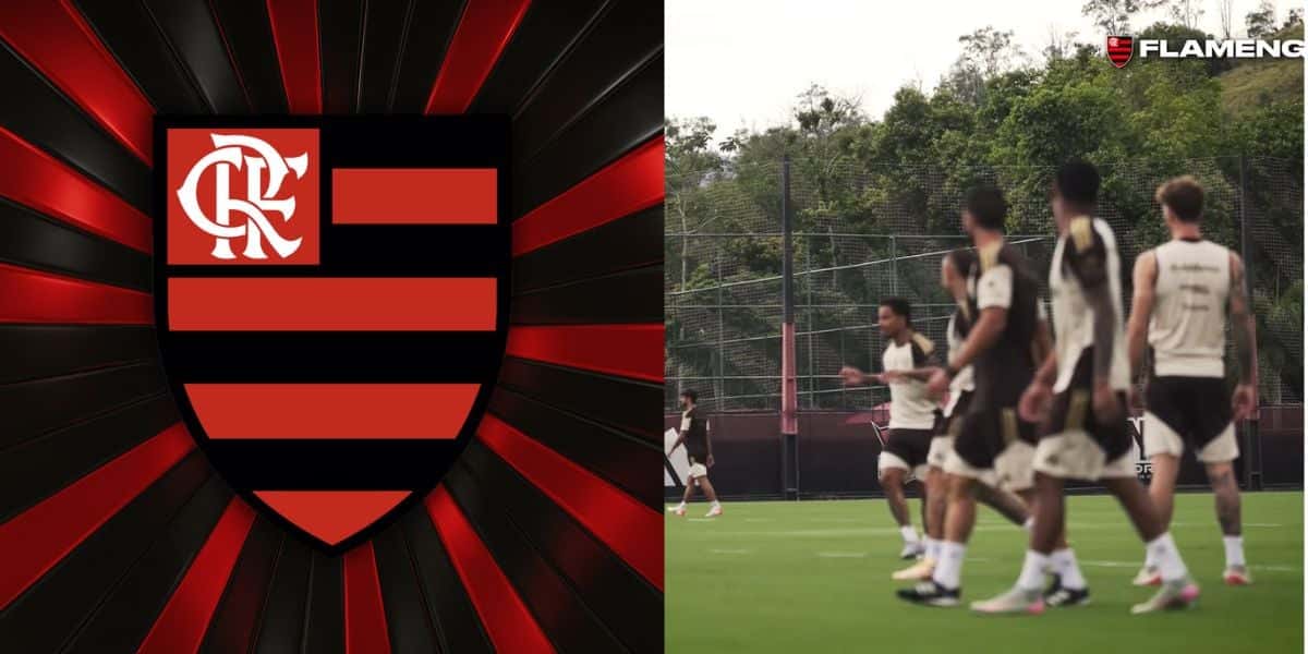 Foto - Montagem TV Foco/ Reprodução Youtube - Flamengo TV