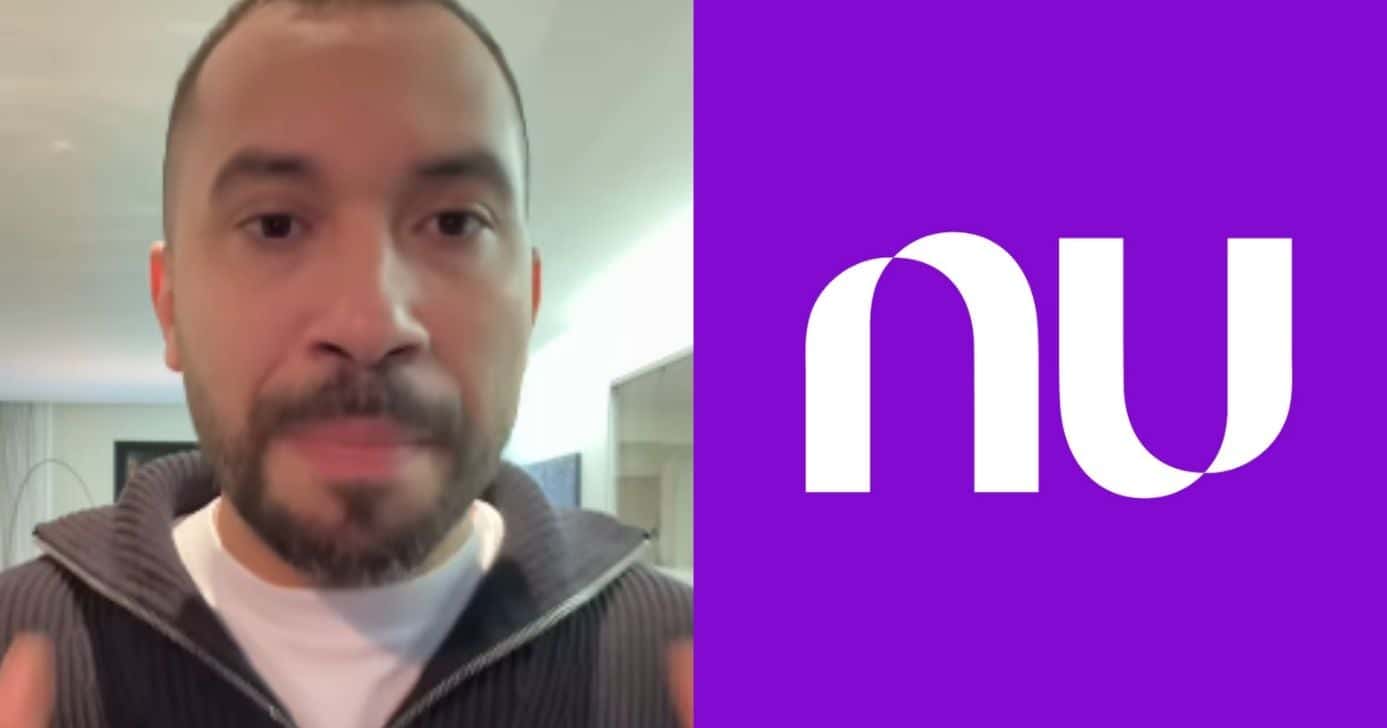 Gil do Vigor e logo Nubank (Fotos: Reproduções / Instagram / Internet)