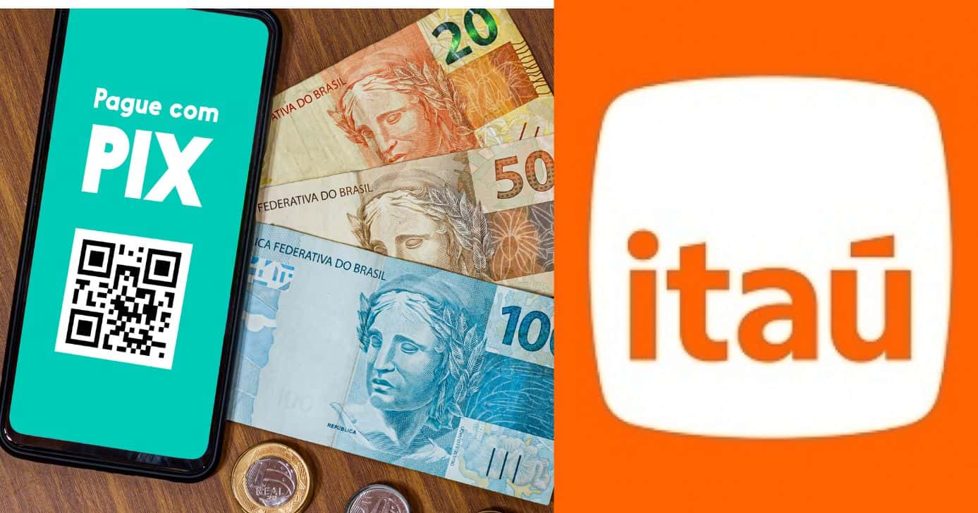 Ilustração PIX e logo Itaú (Fotos: Reproduções / Canva/ Internet)
