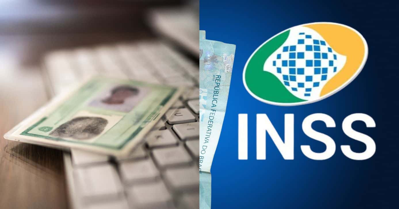 Ilustração RG e logo INSS (Foto: Montagem TV Foco / Canva / Internet)