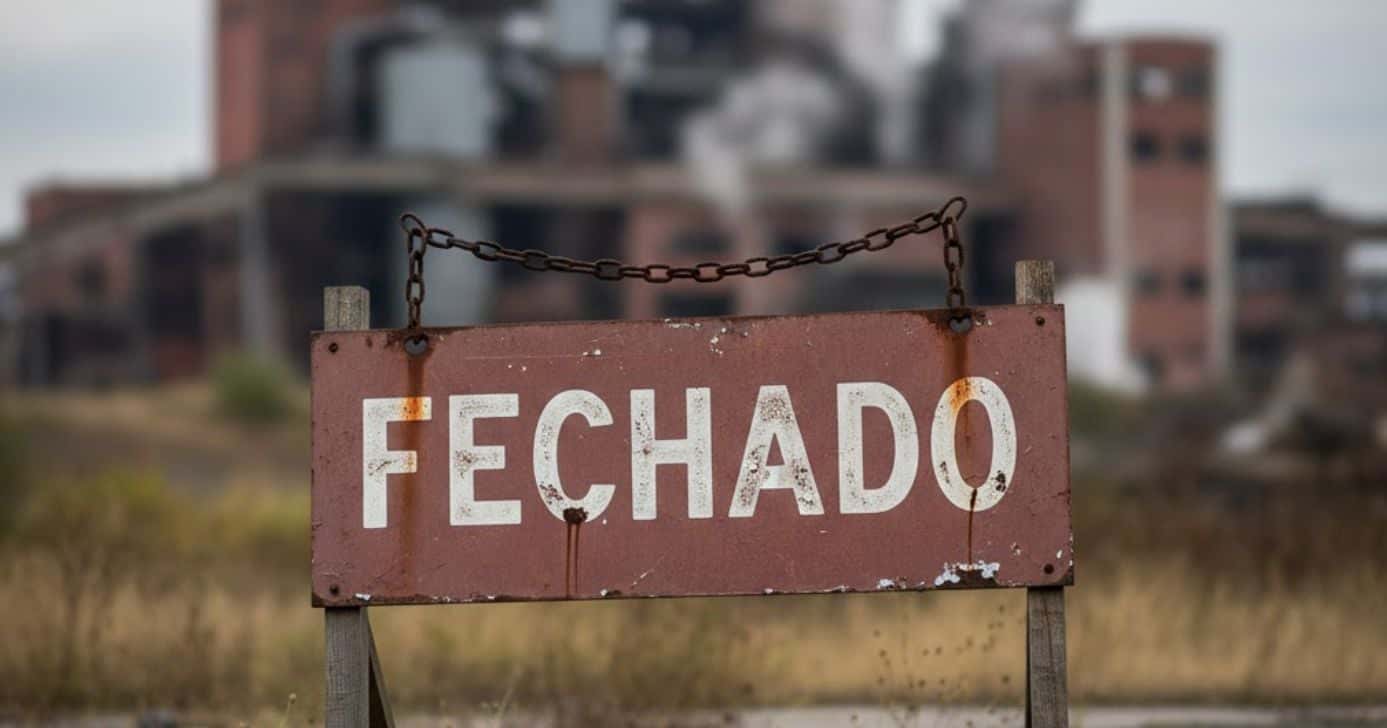 Ilustração fábrica fechada (Foto: Montagem TV Foco / GMN)