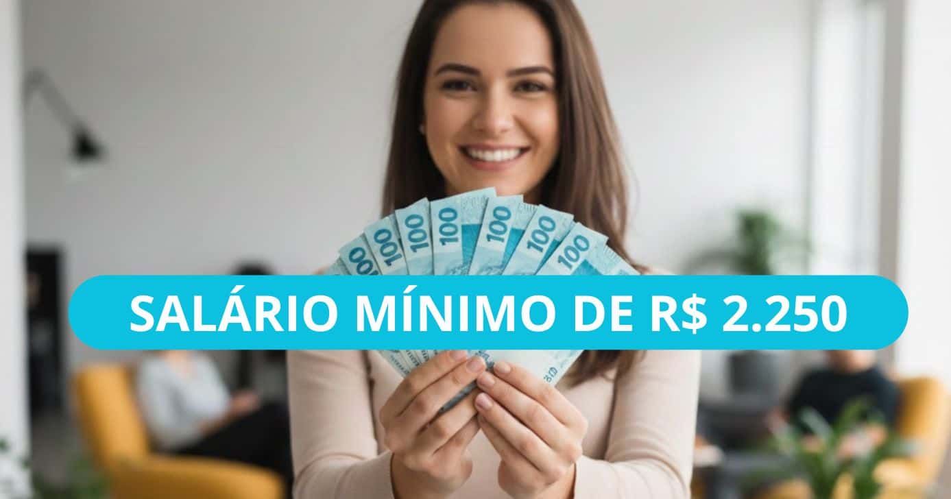 Ilustração salário mínimo e trabalhadora (Foto: Montagem TV Foco / GMN)