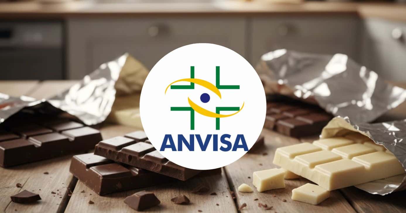 Logo Anvisa e chocolates (Foto: Montagem TV Foco / GMN / Internet)