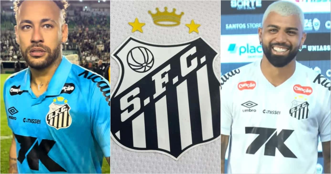Neymar, Santos e Gabigol (Foto: Reprodução/ Santos TV - YouTube)