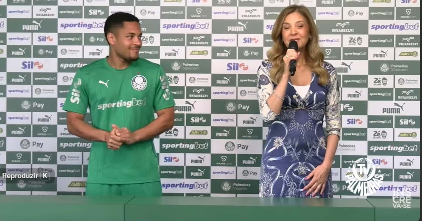 Palmeiras / Vitor Roque (Foto: Reprodução/ YouTube/ Palmeiras TV)