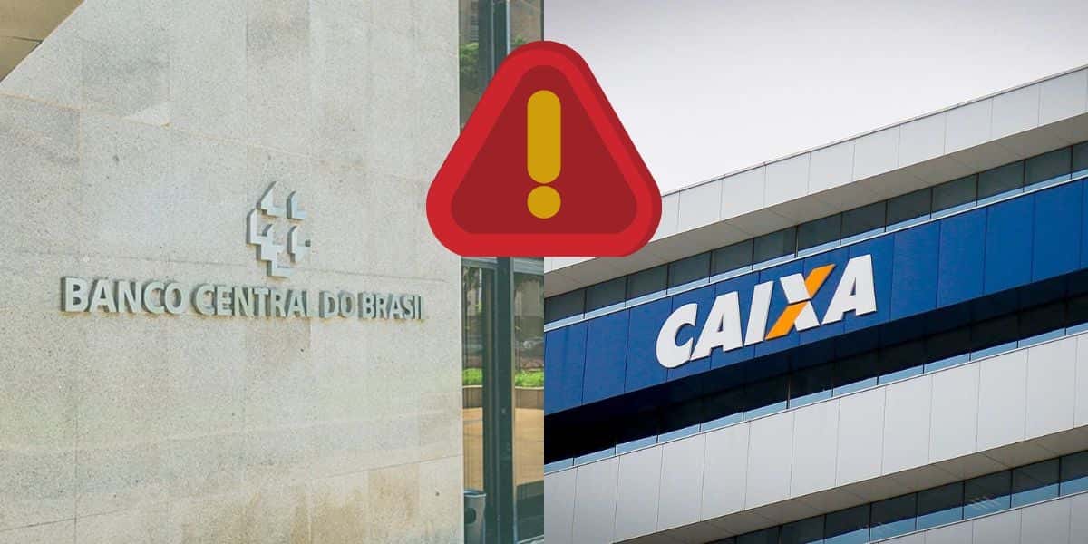 Banco Central com alerta para quem tem conta na Caixa (Reprodução: Montagem TV Foco)