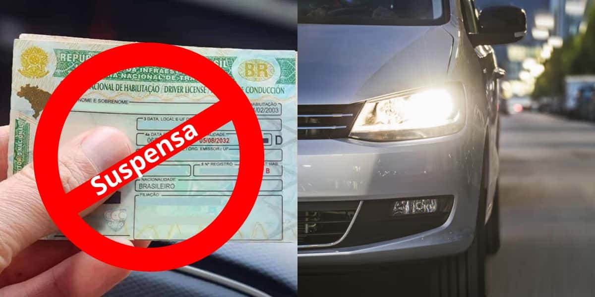 Lei do farol pode suspender CNH de motoristas (Reprodução: Montagem TV Foco)