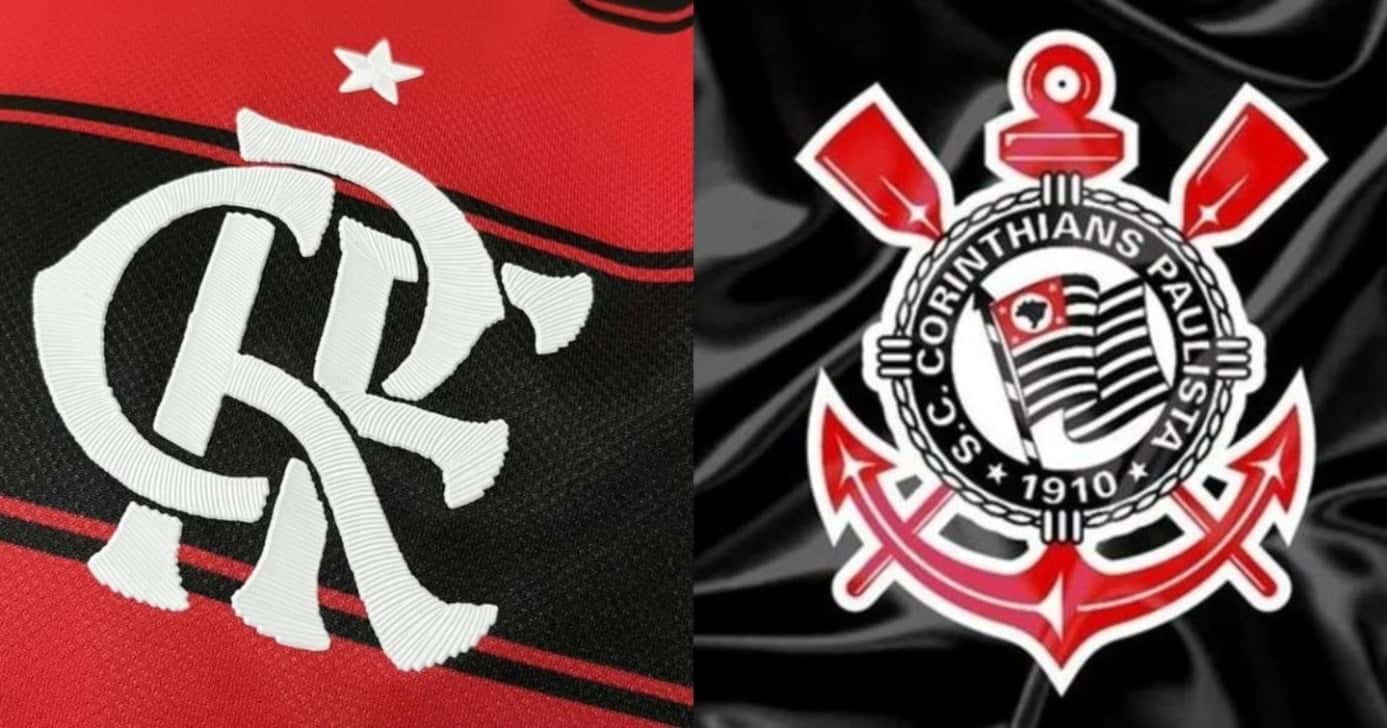 Flamengo e Corinthians - Montagem/TV FOCO