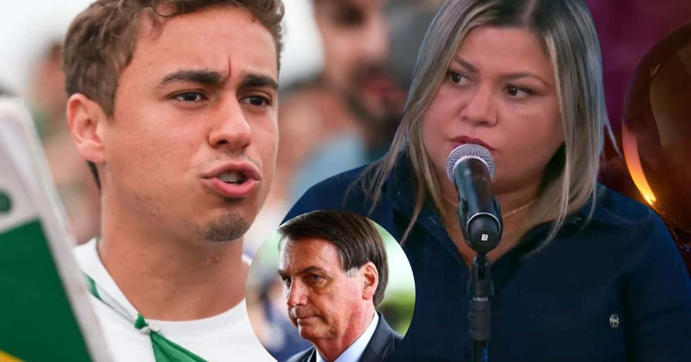 Nikolas Ferreira, Bolsonaro e Lene Sensitiva (Foto: Reprodução / Instagram)