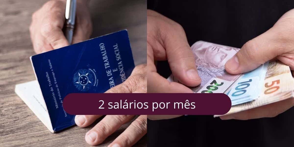 CLTs com 2 salários por mês (Reprodução: Montagem TV Foco)