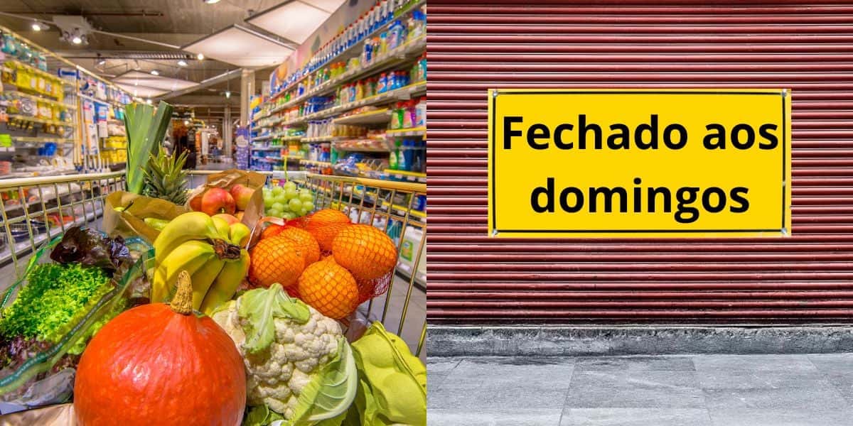 Lei - Supermercados a fecharem aos domingos (Reprodução: Montagem TV Foco)