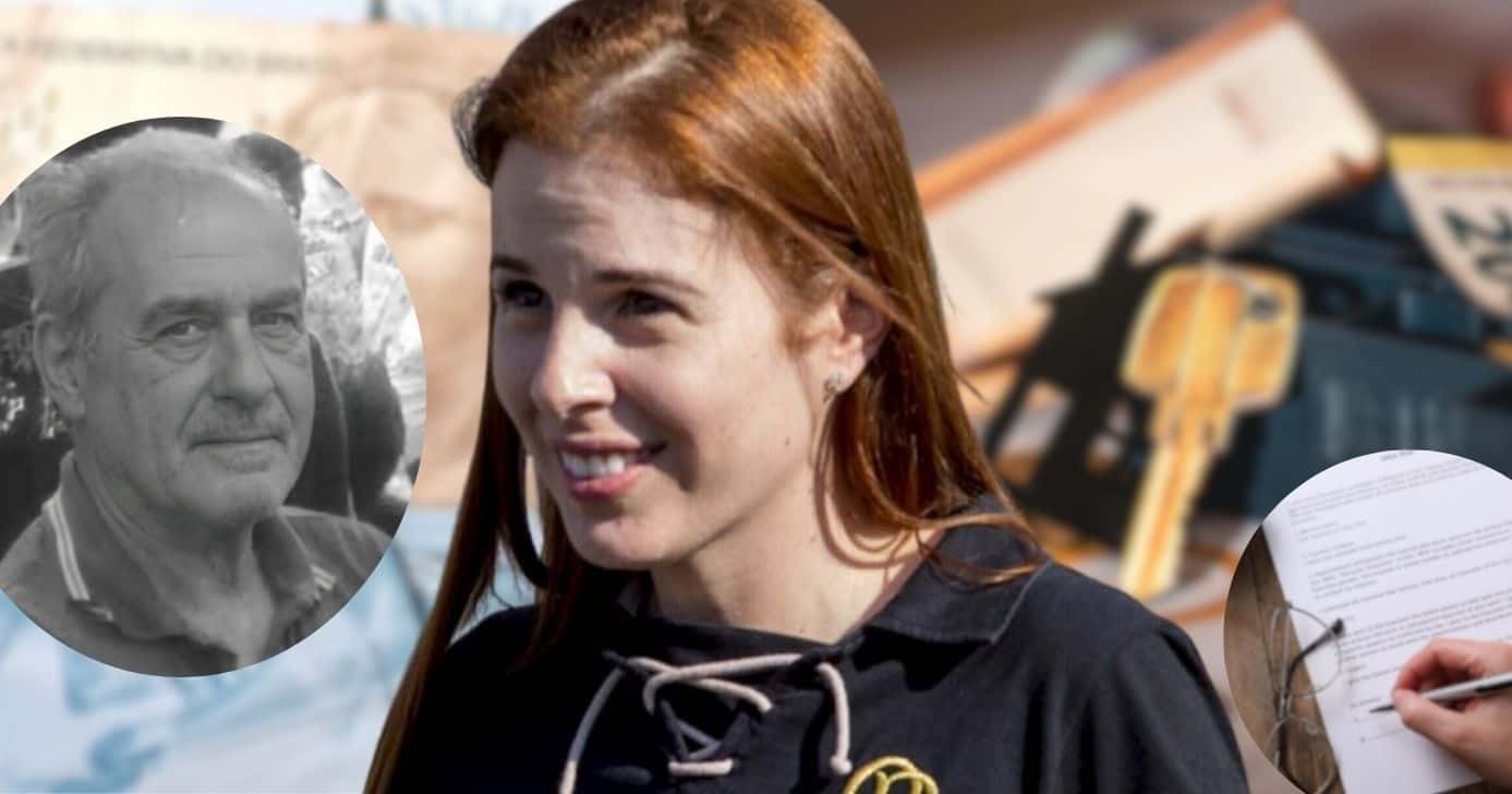Ilustração de bens, Suzane Von Richthofen e Miguel Abdala Netto (Foto: Reprodução / Record / Instagram / Canva / Montagem TV Foco)