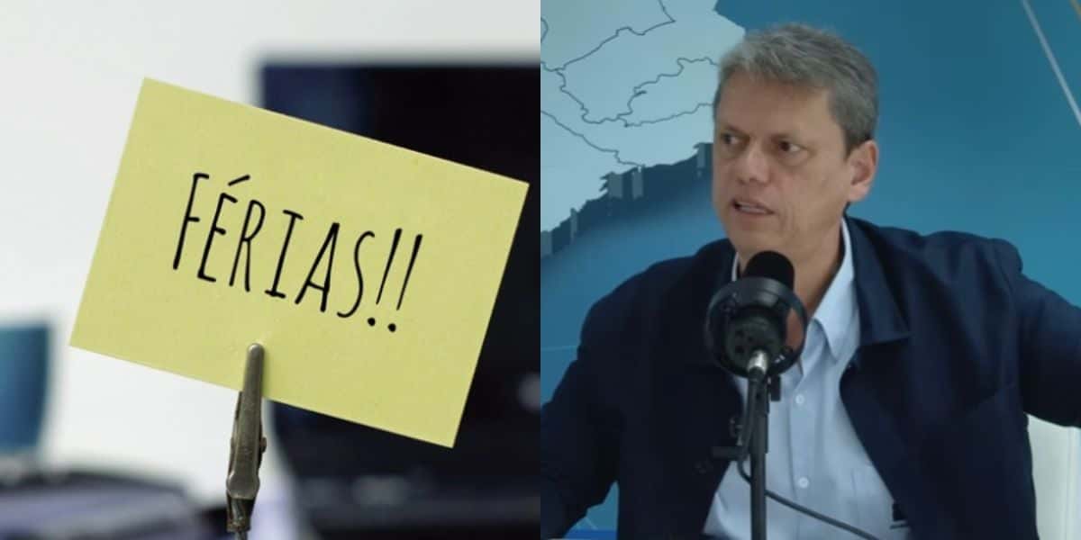 Nova lei sancionada por Tarcísio atinge férias de trabalhadores (Reprodução: Montagem TV Foco)