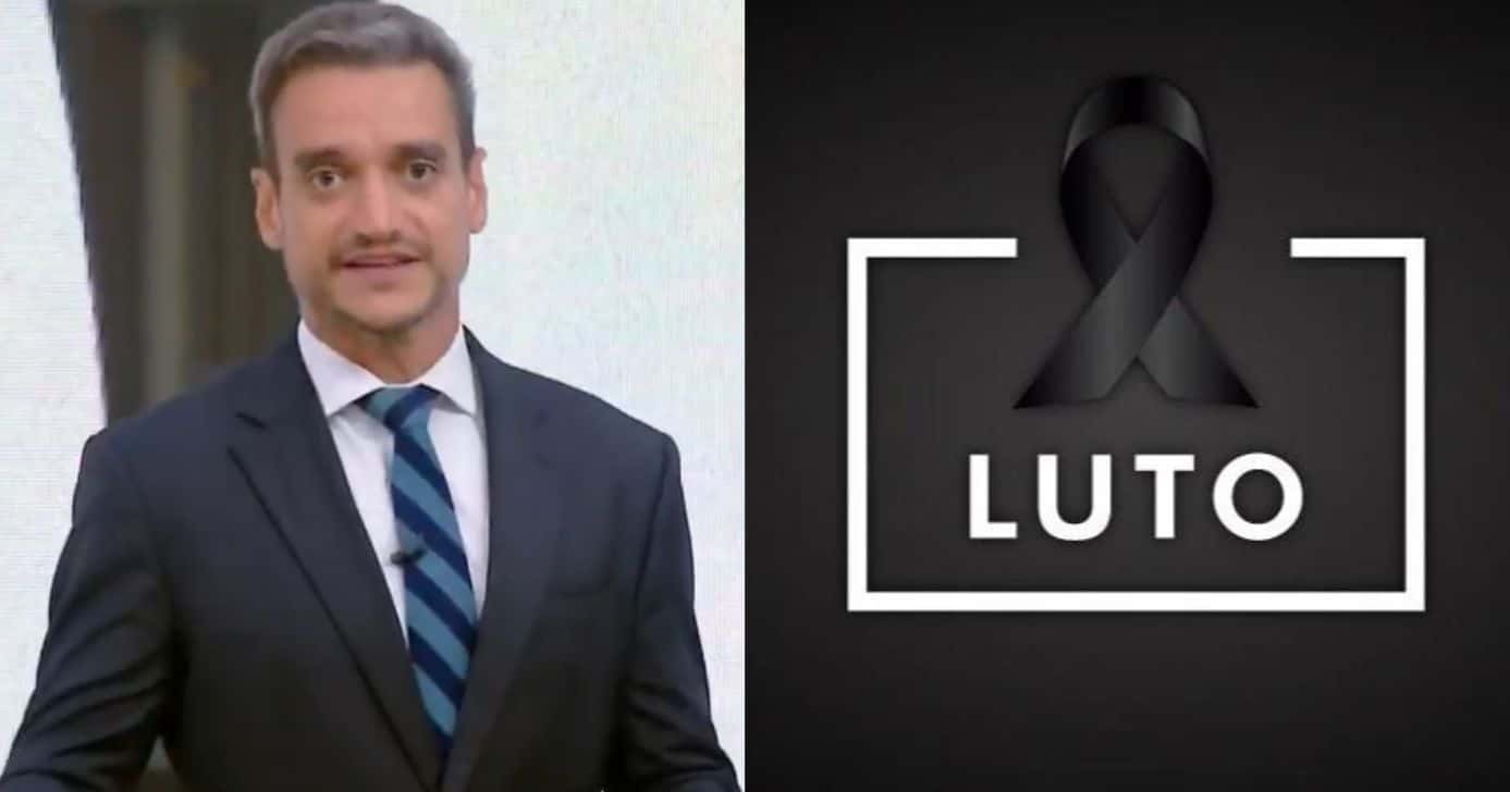 Tiago Scheuer e logo de luto (Foto: Reprodução / Globo / Canva)