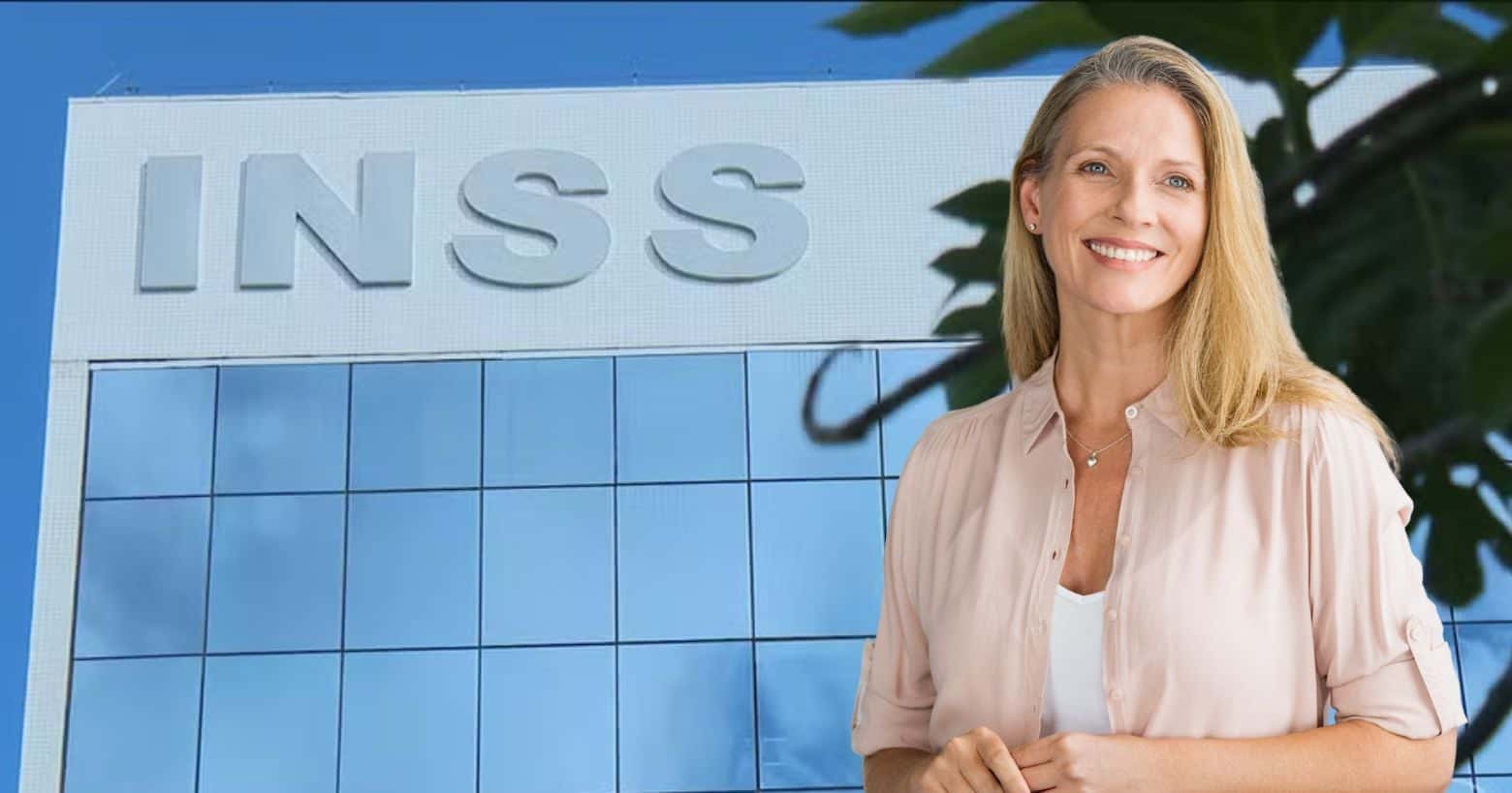 Agência INSS e mulher (Fotos: Reproduções / Globo / Canva)