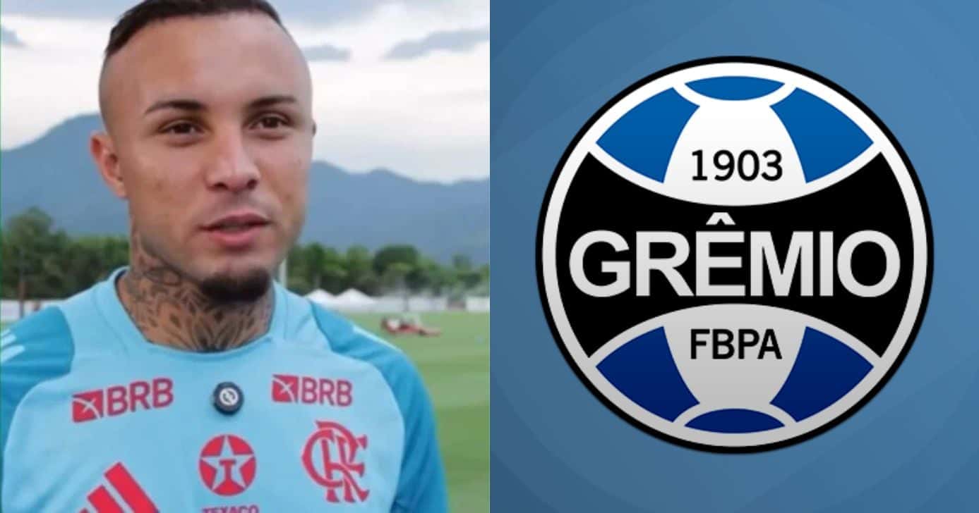 Cebolinha dando adeus ao Flamengo para assinar com o Grêmio? - Montagem/Instagram
