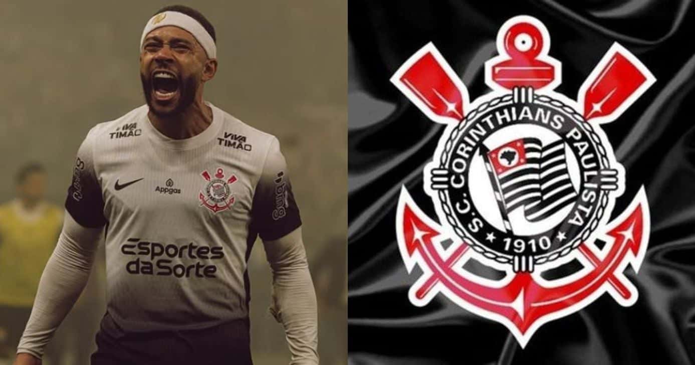 Memphis Depay no Corinthians- Foto: Instagram/Montagem