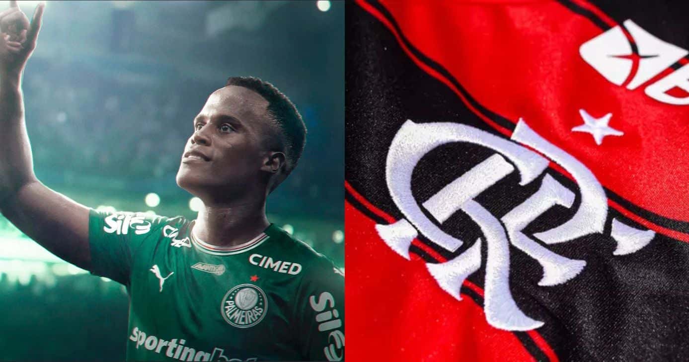 Enquanto Arias ganha R$ 2,5M no Palmeiras, o salário de atacante pra assinar com Flamengo - Montagem/TV FOCO