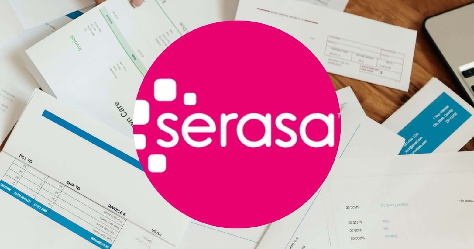 Ilustração dívidas e logo Serasa (Fotos: Reproduções / Canva / Internet)