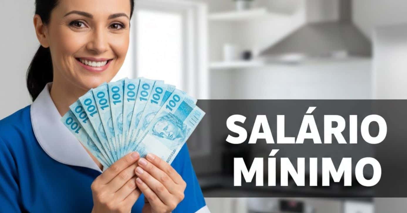Ilustração doméstica e salário mínimo (Foto: Montagem TV Foco / GMN)