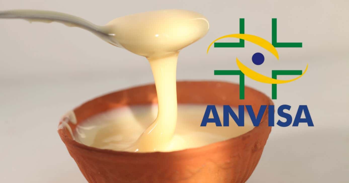 Ilustração leite condensado e logo Anvisa (Fotos: Reproduções / Canva / Internet)