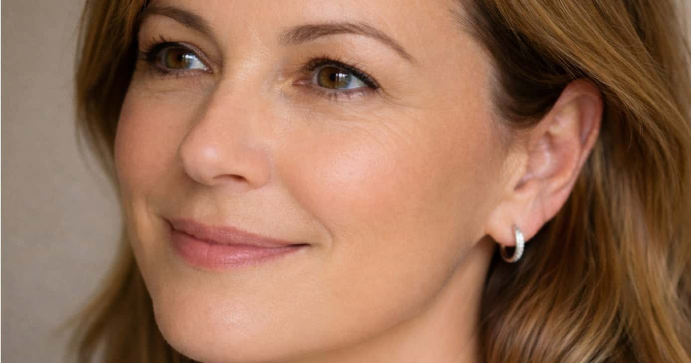 Mulher madura com a pele jovem (Foto: Montagem - TV FOCO/ ChatGPT)
